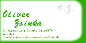 oliver zsinka business card